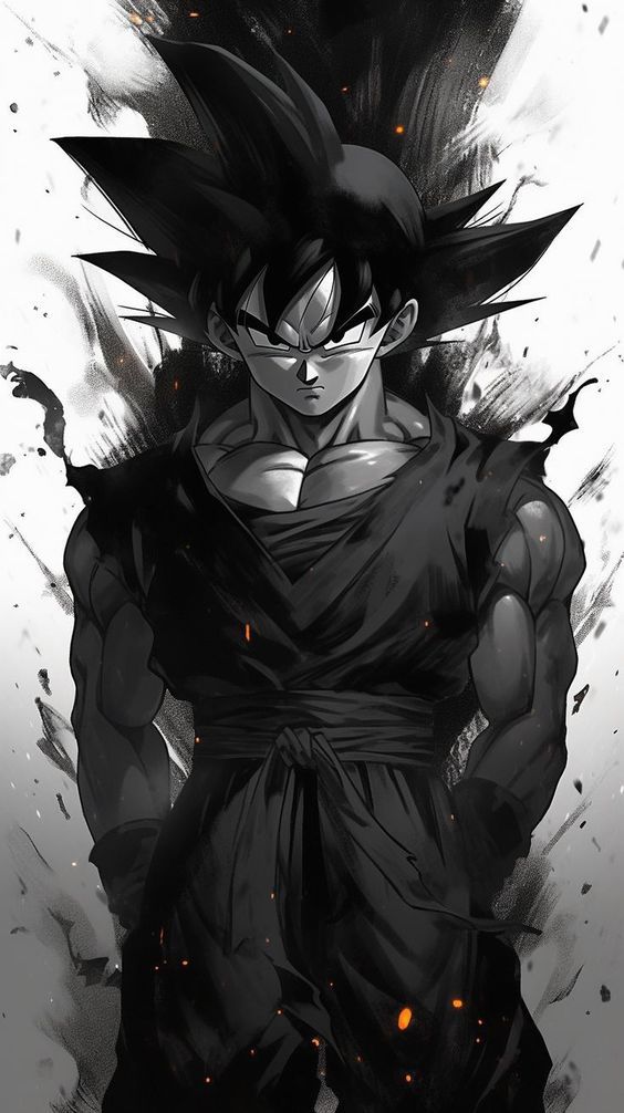 B&W Goku - Art Realm