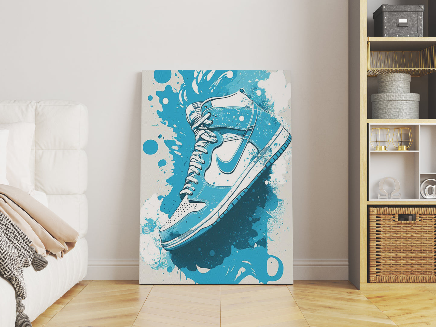 Blue Nike Jordans - Art Realm