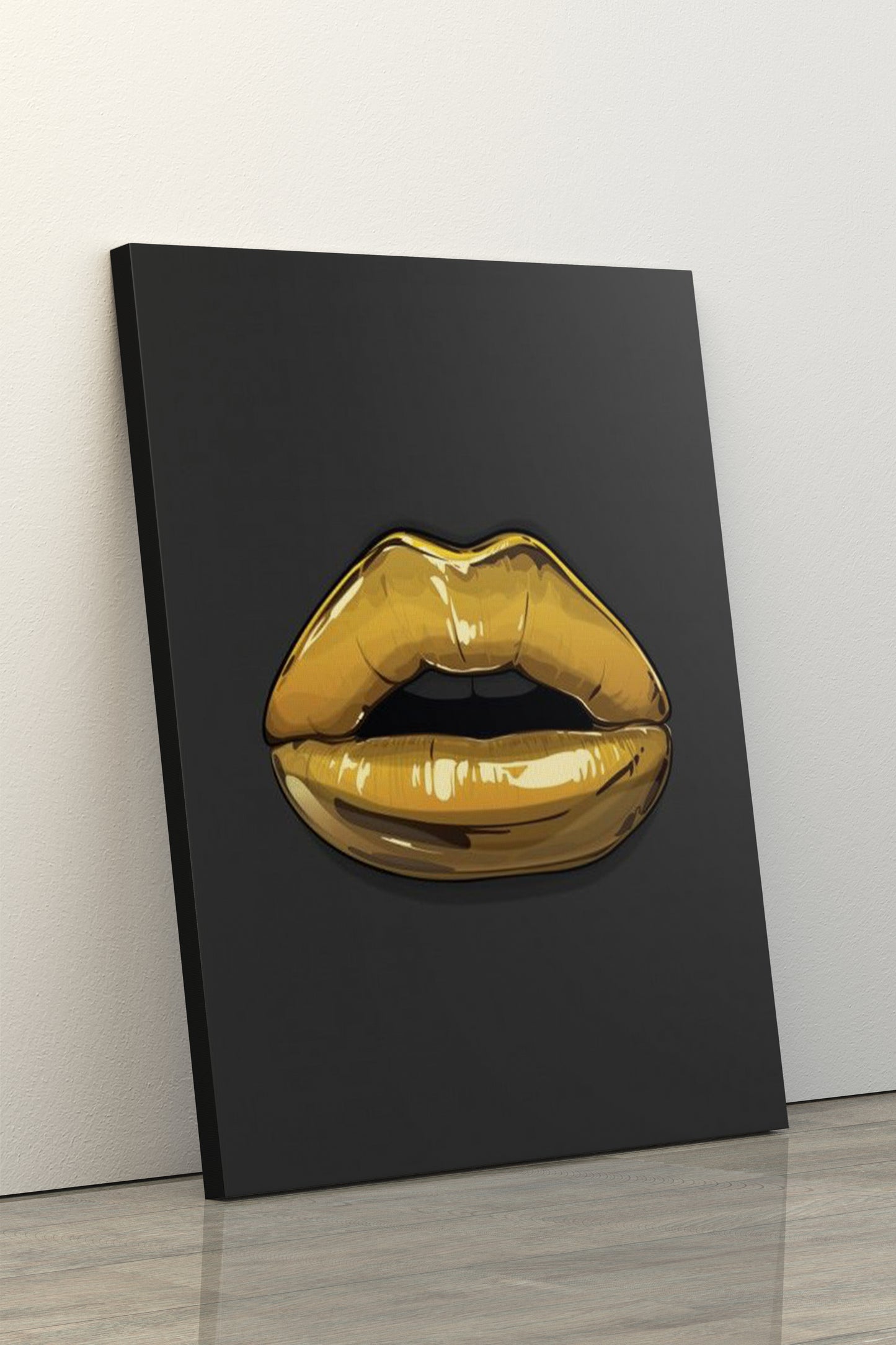 Golden lips - Art Realm